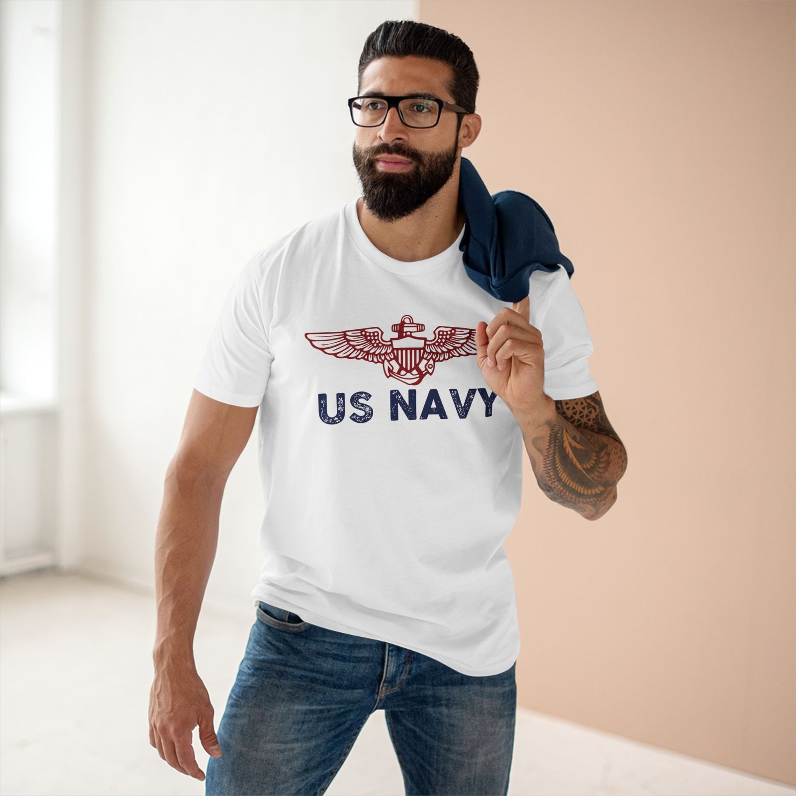 US Navy Adult Tee - Proudly Display Your Navy Spirit - Image 2