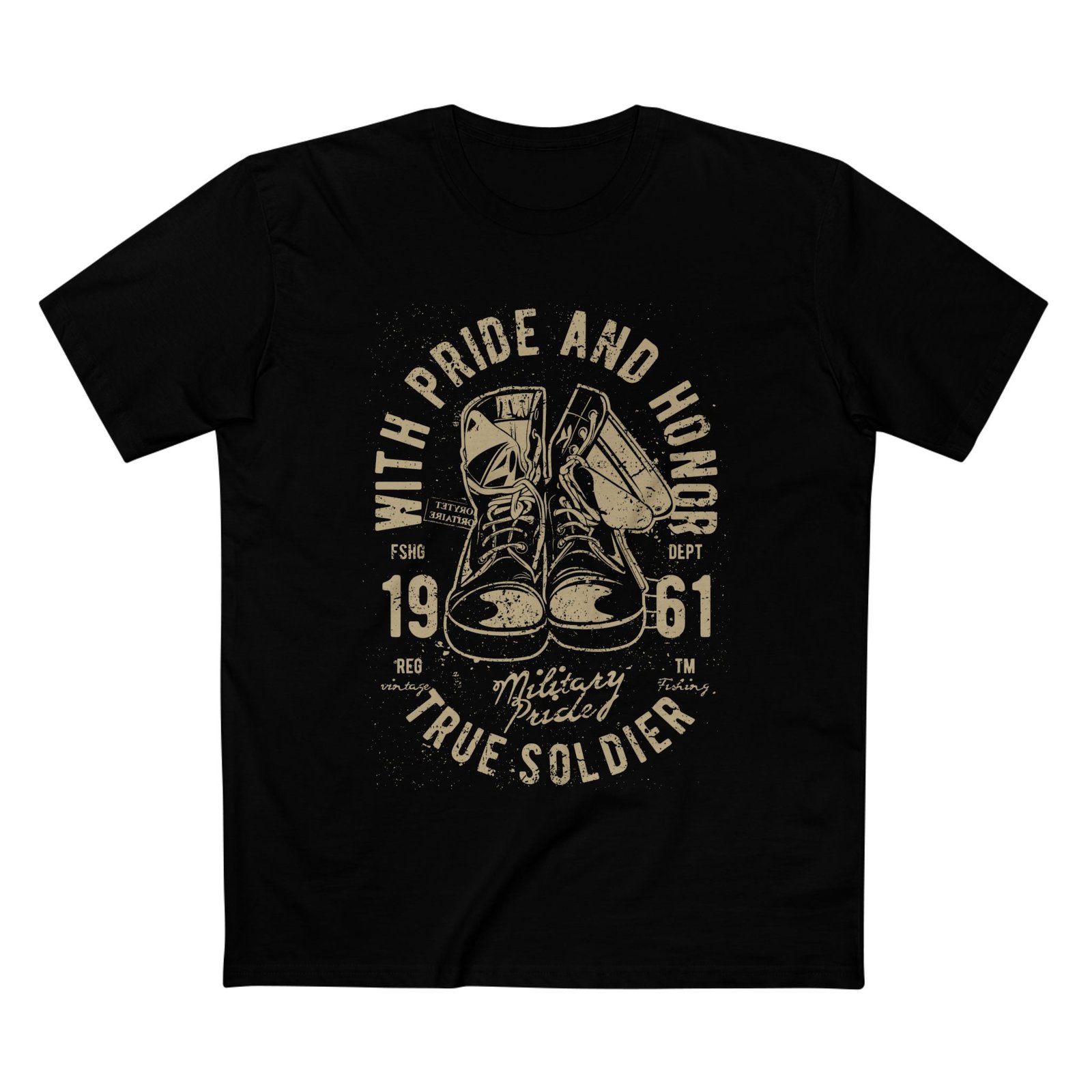 Veteran Pride T-Shirt - True Soldier Design with U.S.A. Print