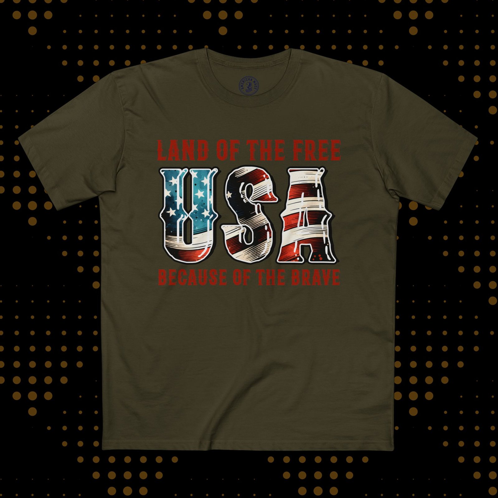 Patriotic USA Adult Tee - 'Land of the Free' Design - Image 5