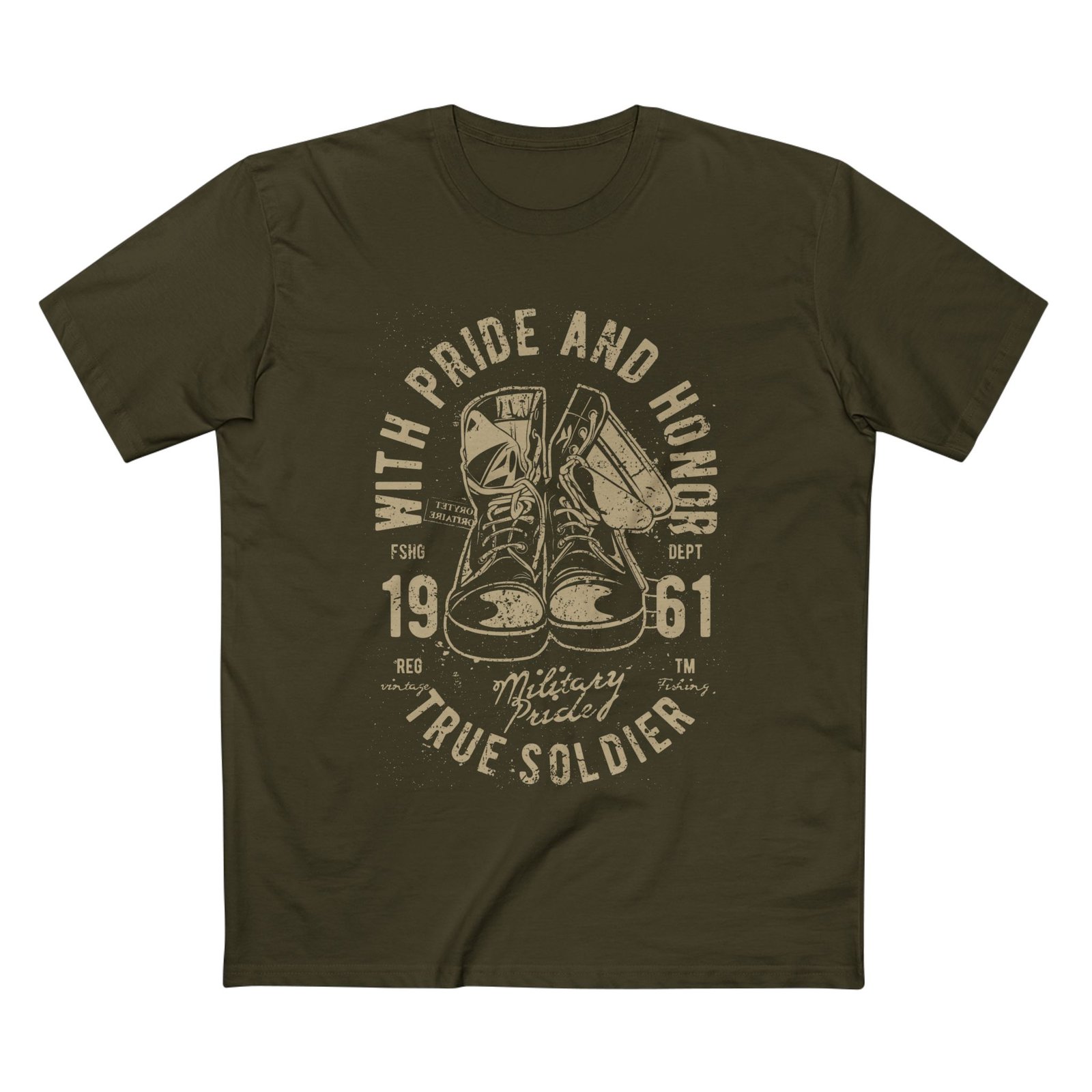 Veteran Pride T-Shirt - True Soldier Design with U.S.A. Print - Image 3