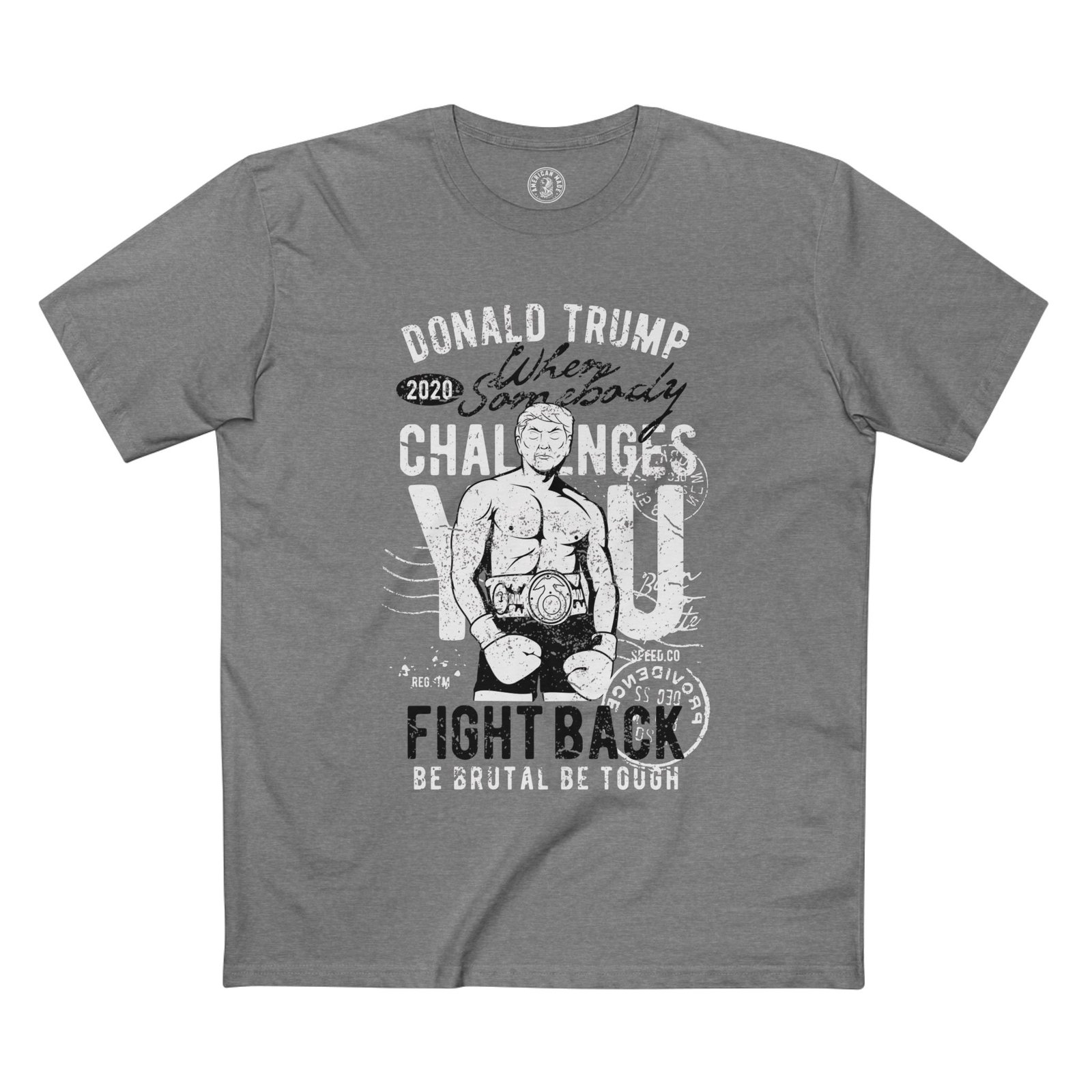 TRUMP Bold Challenge Statement Tee - Fight Back Against Adversity - Image 3
