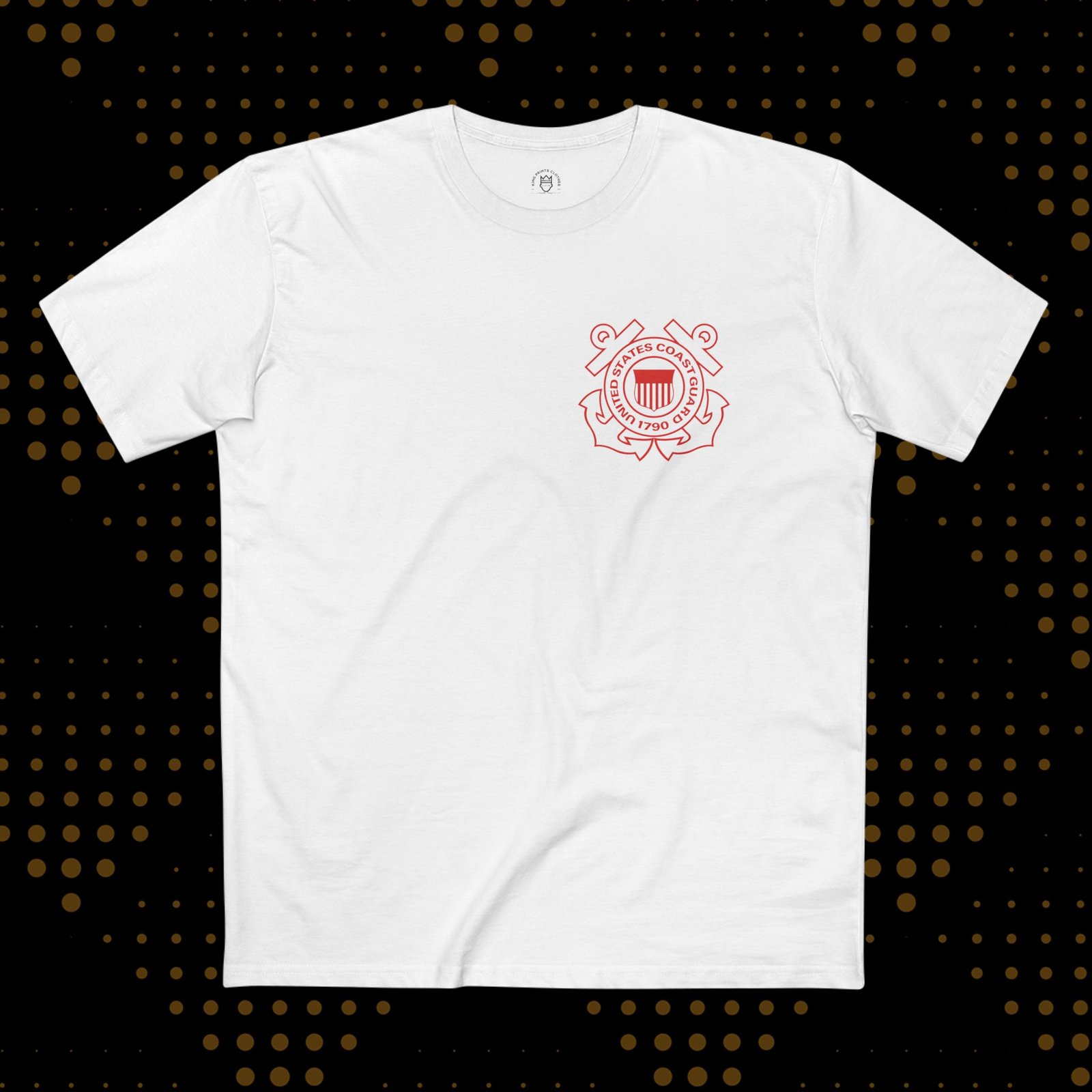 Nautical Adventure Adult Staple Tee - Classic White with Red Anchor Emblem