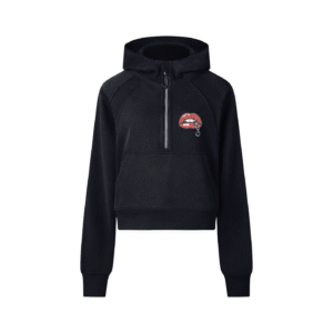 IRON CHIQUE Cropped Half-Zip Hoodie