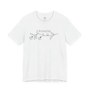 Breathe Floral Tee — Minimalist Botanical Comfort T-Shirt