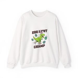 Egg Hunt Champ Sweatshirt | boys Easter shirt, dinosaur egg graphic